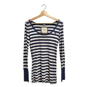 Vintage Y2K Abercrombie & Fitch Striped Long Sleeve Top Size L
